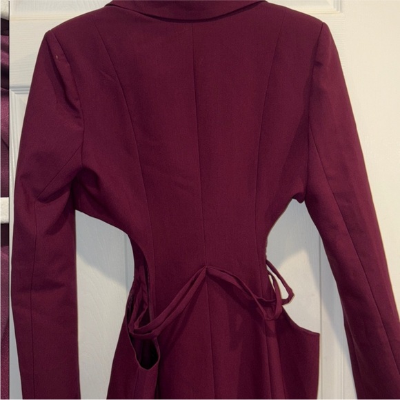 Oh Polly Deep Purple Cut-Out Blazer Dress - Picture 7 of 9